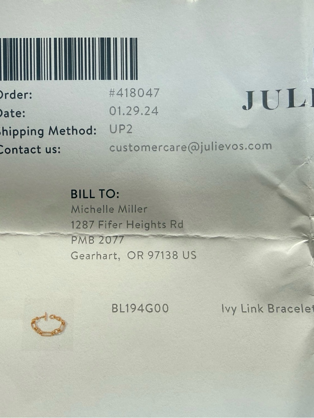 22k Gold Link Toggle Bracelet 22k Gold plated Julie vos - Picture 13 of 13